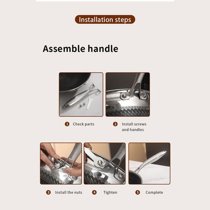 Double Sided Laser Coated Wok Karahi With Tempered Glass Lid - Techmanistan in Pakistan