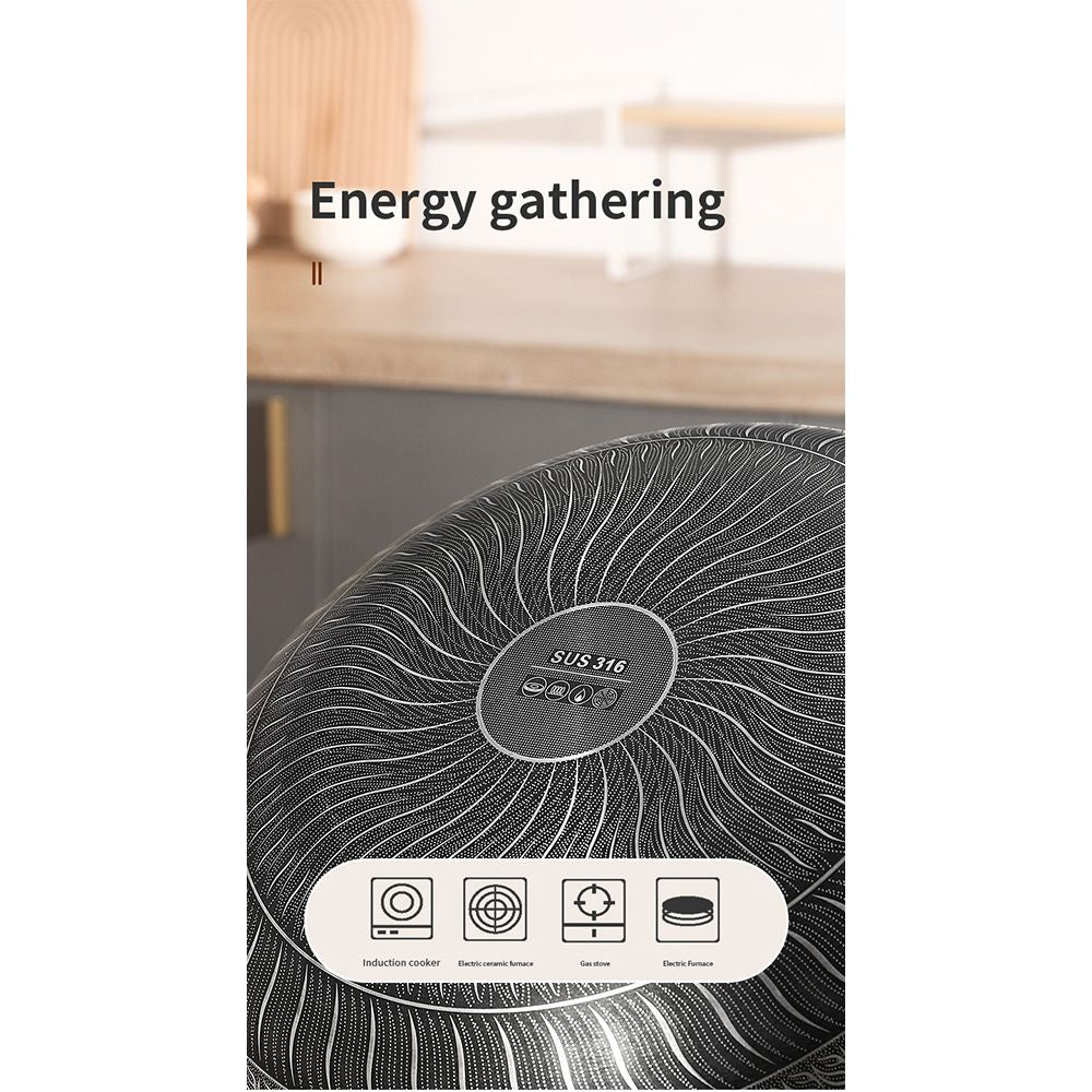 Double Sided Laser Coated Wok Karahi With Tempered Glass Lid - Techmanistan in Pakistan