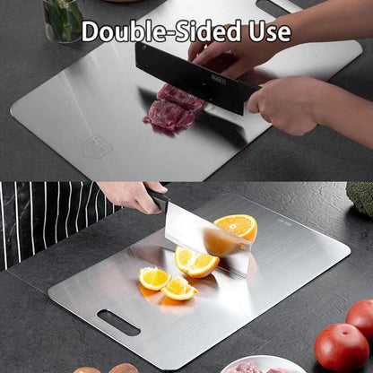 Double - Sided Stainless Steel Cutting Board - Techmanistan in Pakistan