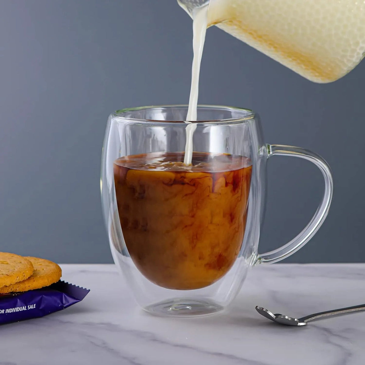 Double Wall Glass Mug - Techmanistan in Pakistan