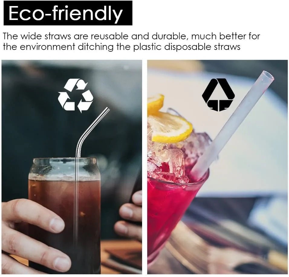 Drinking Straws With Cleaning Brush - Techmanistan in Pakistan