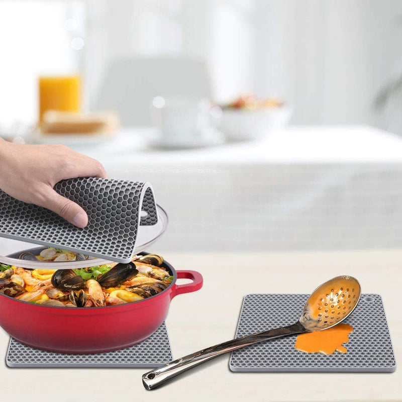Multifunctional Honey Comb Pattern Silicone Hot Pot Mat, Hot Pot Holder, Silicone Trivet For Hot Pots and Pans, Silicone Mat Pot Holder Placemats Coaster, Mat Coasters Universal Spoon Rest for Hot Dishes Heat Resistant Reusable Table Mats My Store