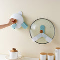 Self Adhesive No Punch Wall Mounted Pot Lid Holder, 160° Rotatable Pot Lid Stand My Store