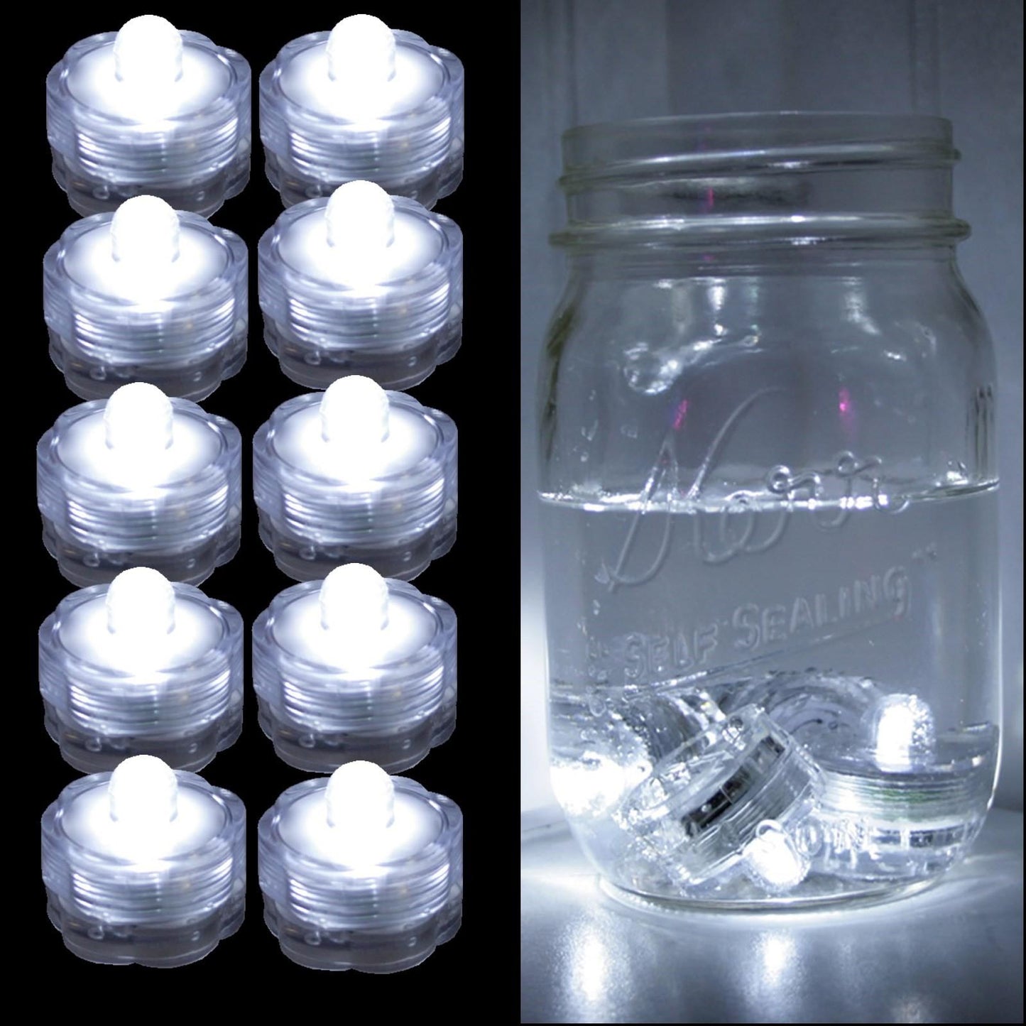 Pack of 12 - Submersible Battery Operated LED Tea Lights My Store
