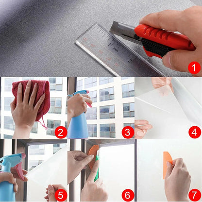 Self-Adhesive Privacy Glass/Window Film Techmanistan