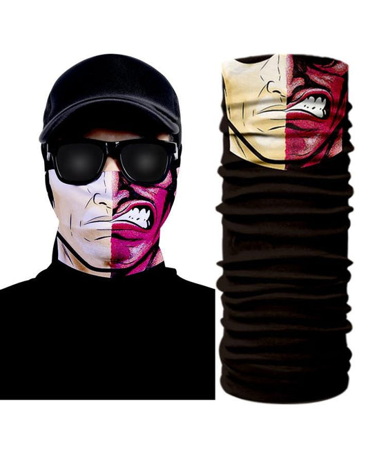 Two Face Design Tube Shaped Face Mask Bandana, Bandana for Girls, Bandana for Men Head--Techmanistan-My Store