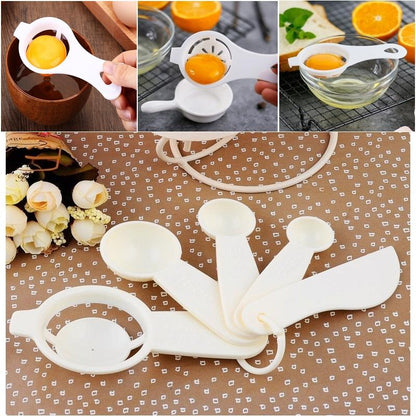 Yolk Separator, Leveler, Measuring Spoons & Cup With Lid Cover Set Techmanistan