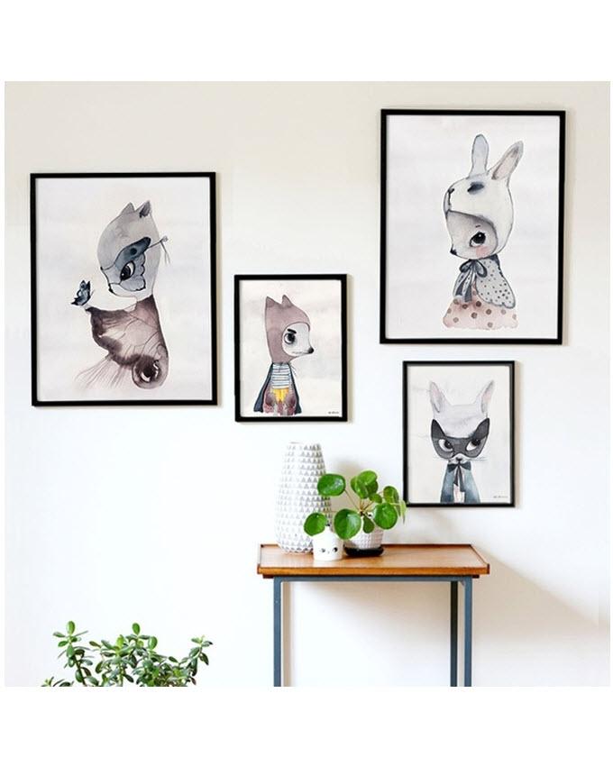 Set of 4 - Photo Frames Collage Wall Hanging Wall Decor Set - Black My Store