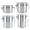 Set of 4 - Stainless Steel Canister Jars Techmanistan