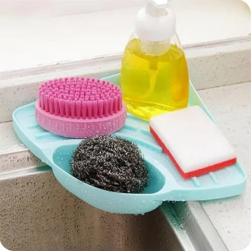 Sink Corner Rack with Tray Storage Organizer Techmanistan
