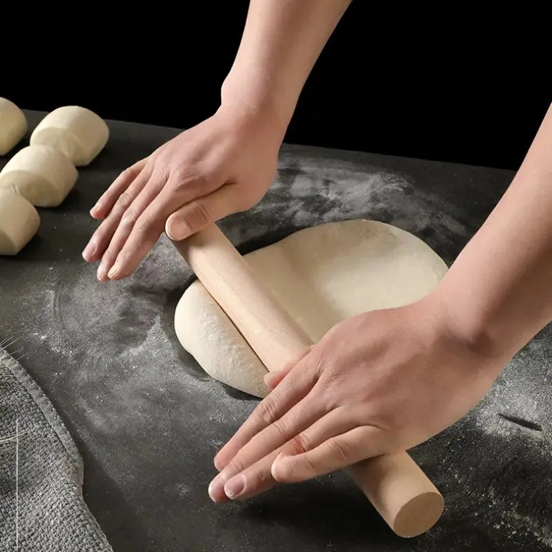 16-Inch Long Wooden Rolling Pin Dough Roller – Durable & Smooth