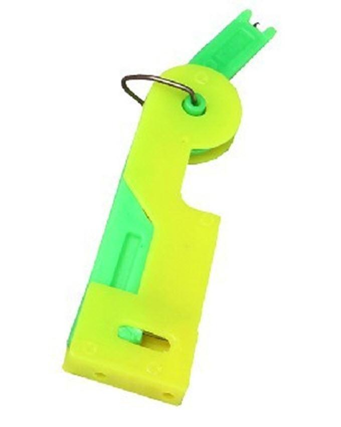 Hand Needle Threader - Green & Yellow.