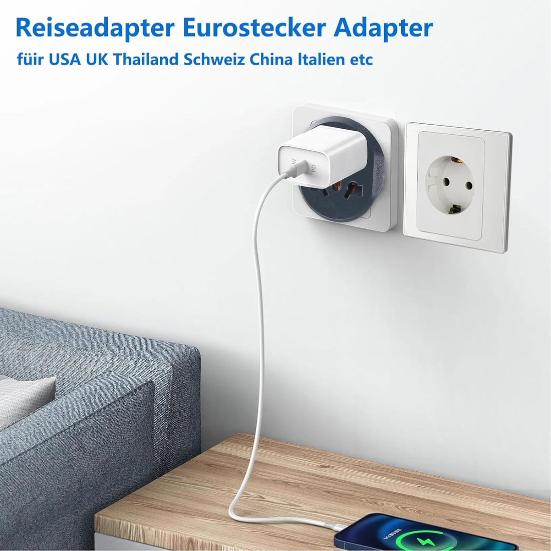 US to EU Plug Adapter