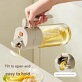 580ml 2in1 Oil Dispenser & Sprayer | Glass Oil Bottle