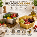 Hexagon Shape Stainless Steel Colander Strainer