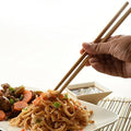 Pack of 10 Pairs - Reusable Chinese Polished Natural Bamboo Lightweight Wooden Chopsticks for Eating & Cooking My Store