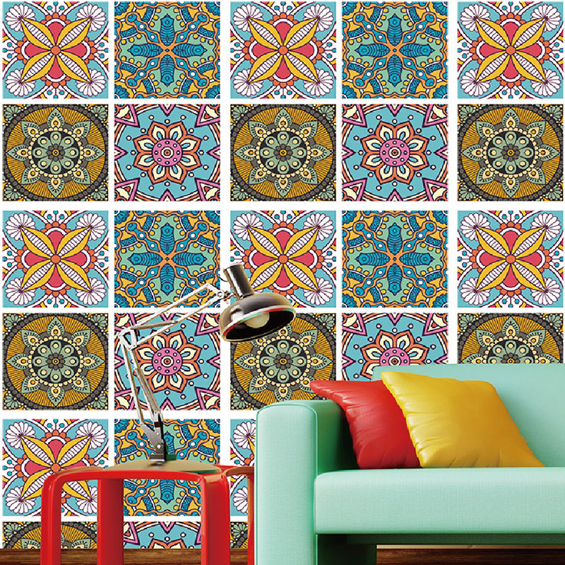 Pack of 4 - 3D Embossed Assorted Truck Art Themed Tiles Sticker (Each Sticker Size: 6x6 Inches) My Store