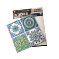 Pack of 4 - 3D Embossed Assorted Truck Art Themed Tiles Sticker (Each Sticker Size: 6x6 Inches) My Store