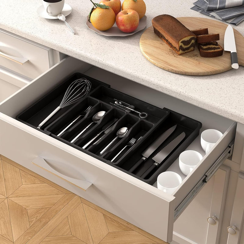 Multi Compartments Foldable Cutlery Holder