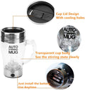 Portable Self Stirring Mug - 350ml, Automatic Electric Coffee Milk Mixing Cup, Multipurpose Mixer Auto Stir Coffee Tea Cup, Transparent Self Stirring Coffee Mug Protein Shaker Bottle Electric Juice Mixing Mug My Store