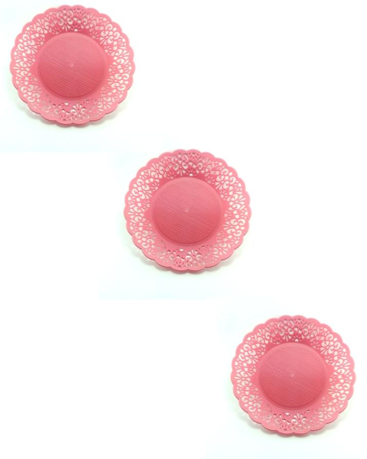 Pack of 3 - Hollow Flower Pattern Plates