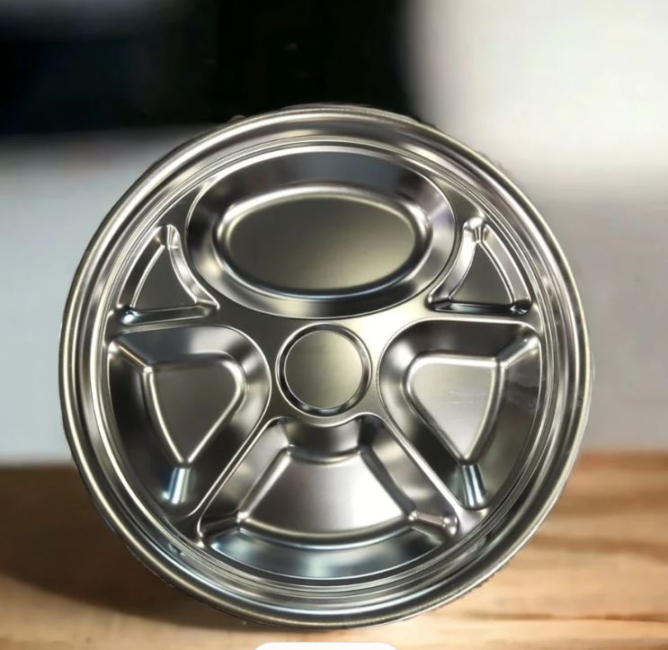 Stainless Steel 7-Compartment Plate