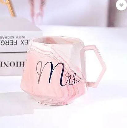 Mr. & Mrs. Marble Pattern Mug Techmanistan