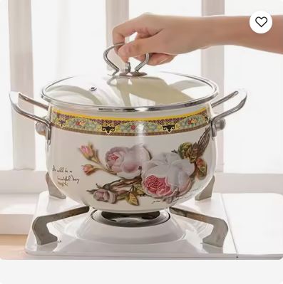 6pcs High Quality American Style Ceramic Enamel Pot With Lids Techmanistan