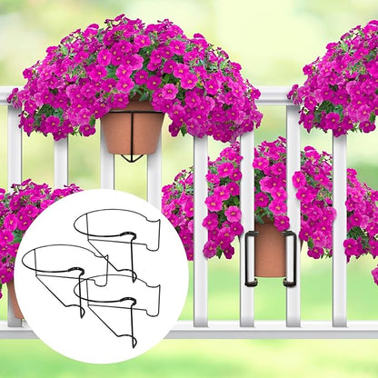 Floating Garden Railing Planter Shelf Balcony Planters Hanging for Pots Over the Rail Flower Pot Holder Hanger Clip - Techmanistan