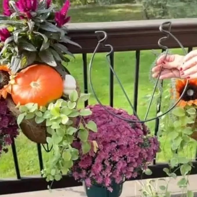 Floating Garden Railing Planter Shelf Balcony Planters Hanging for Pots Over the Rail Flower Pot Holder Hanger Clip - Techmanistan