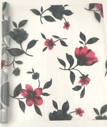 Flower Design Self - Adhesive Privacy Glass/Window Film - 45x200 cm - Techmanistan in Pakistan
