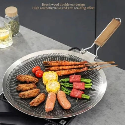 Foldable Handle Laser Coated Honeycomb Tawa - Techmanistan in Pakistan