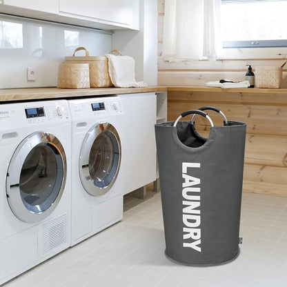 Foldable Laundry Basket Bag with Aluminum Handle - Techmanistan in Pakistan