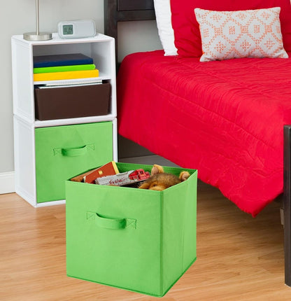 Foldable Multifunctional Storage Cube Organizer with Lid And Handles, Clothes Storage Basket, Foldable Storage Bin Organizer For Toys and Clothes - Techmanistan in Pakistan