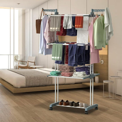 Foldable Stainless Steel Clothes Drying Rack - Techmanistan in Pakistan