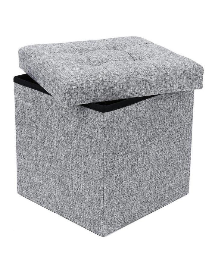 Foldable Storage Ottoman Cube Pouffe Seat Stool Box - Techmanistan in Pakistan