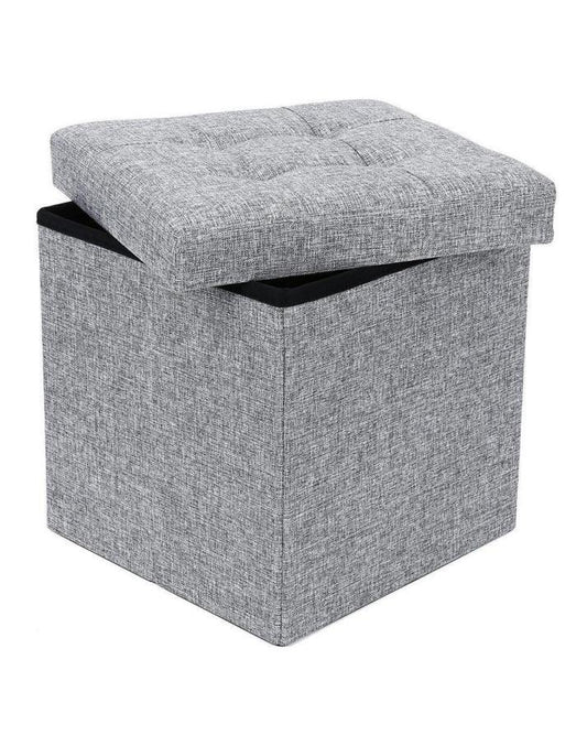Foldable Storage Ottoman Cube Pouffe Seat Stool Box - Techmanistan in Pakistan