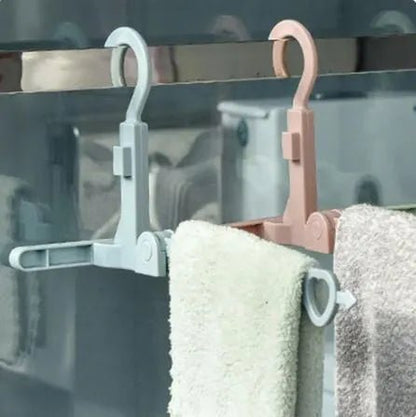 Folding Clothes Drying Hanger with 4 Rotating Hooks - Techmanistan in Pakistan