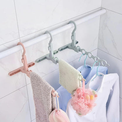 Folding Clothes Drying Hanger with 4 Rotating Hooks - Techmanistan in Pakistan
