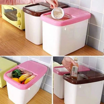 Food Storage Rice & Aata Container Box With Cup - 10Kg Capacity - Techmanistan in Pakistan