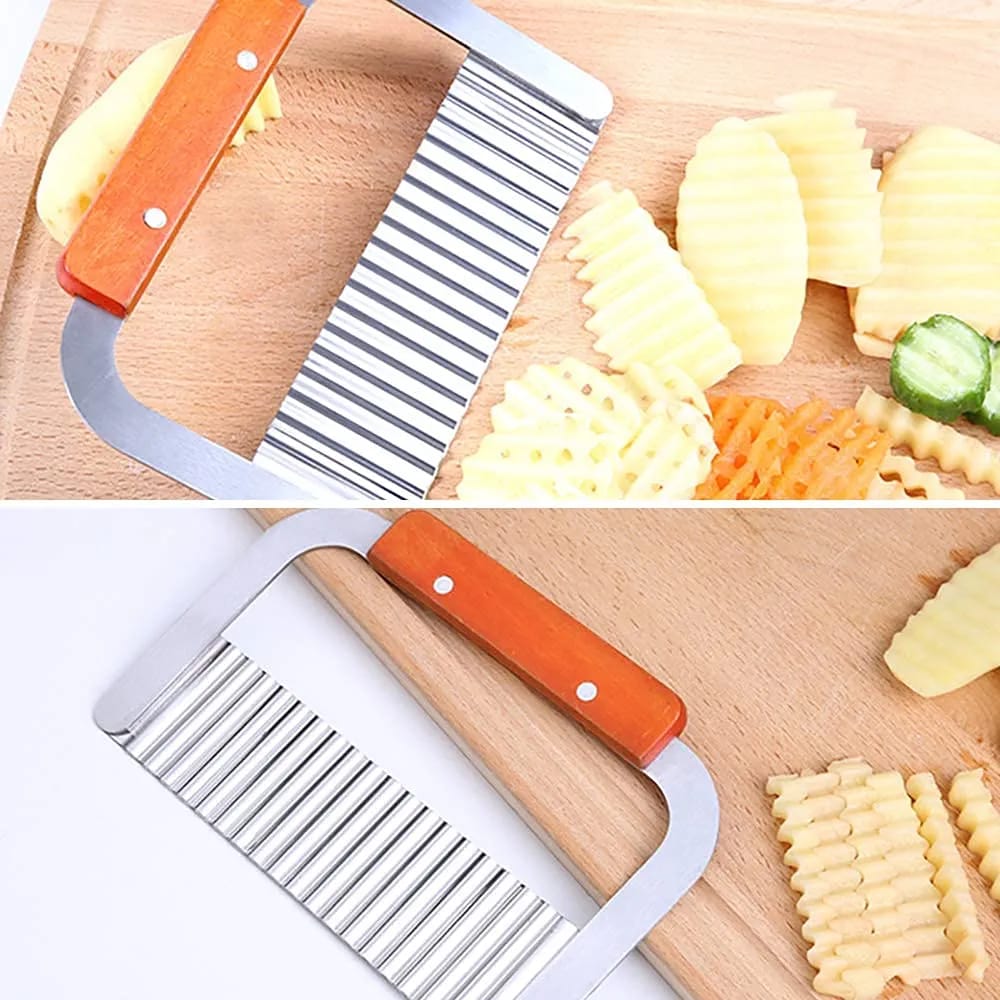 French Fries Cutter Stainless Steel Crinkle Cutter - Techmanistan in Pakistan