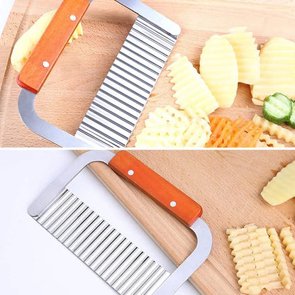 French Fries Cutter Stainless Steel Crinkle Cutter - Techmanistan in Pakistan