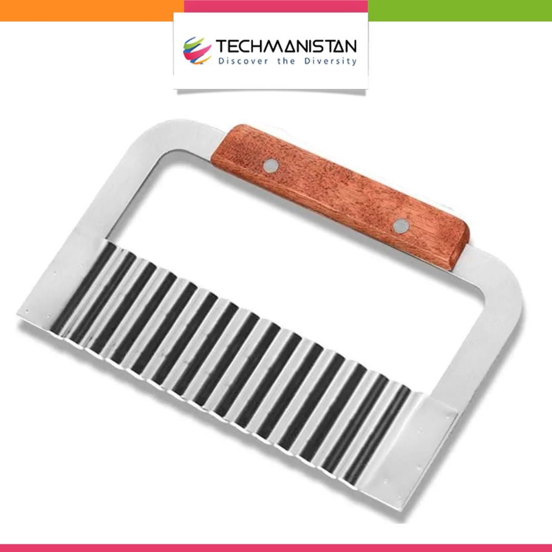 French Fries Cutter Stainless Steel Crinkle Cutter - Techmanistan in Pakistan