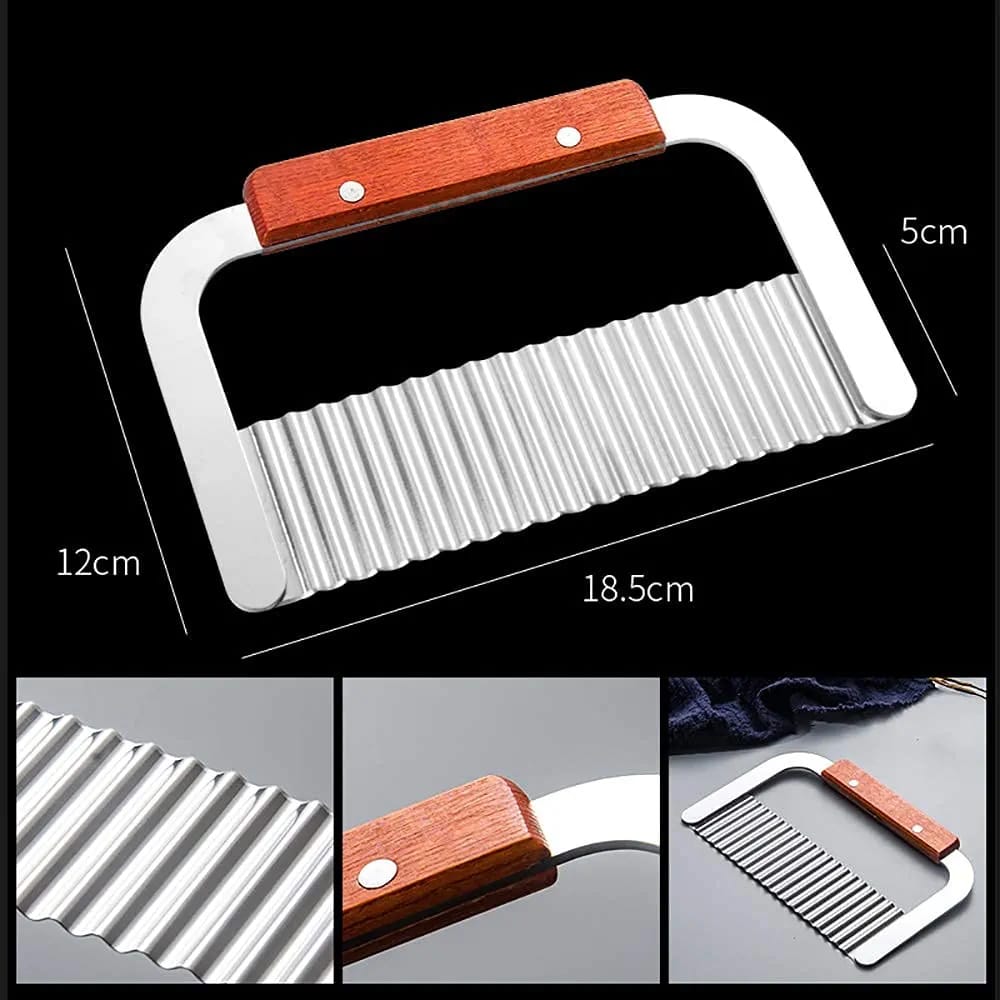 French Fries Cutter Stainless Steel Crinkle Cutter - Techmanistan in Pakistan