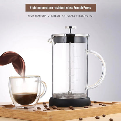 French Press Glass Coffee Maker - 1 Liter - Techmanistan in Pakistan