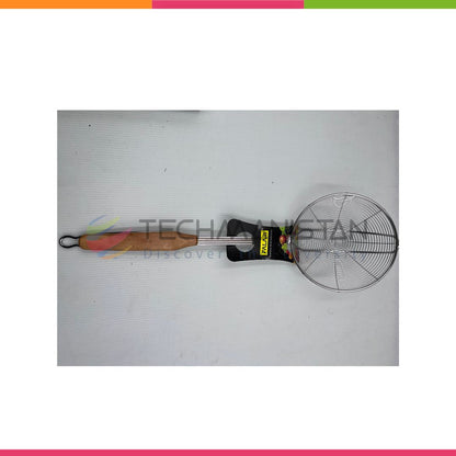 Frying Oil Strainer Spoon With Wooden Handle - Techmanistan in Pakistan