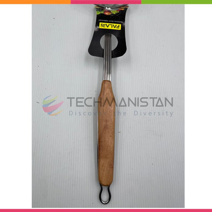 Frying Oil Strainer Spoon With Wooden Handle - Techmanistan in Pakistan