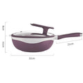 12-Inch Titanium Alloy Nonstick Pot with Lid & Steamer – Purple