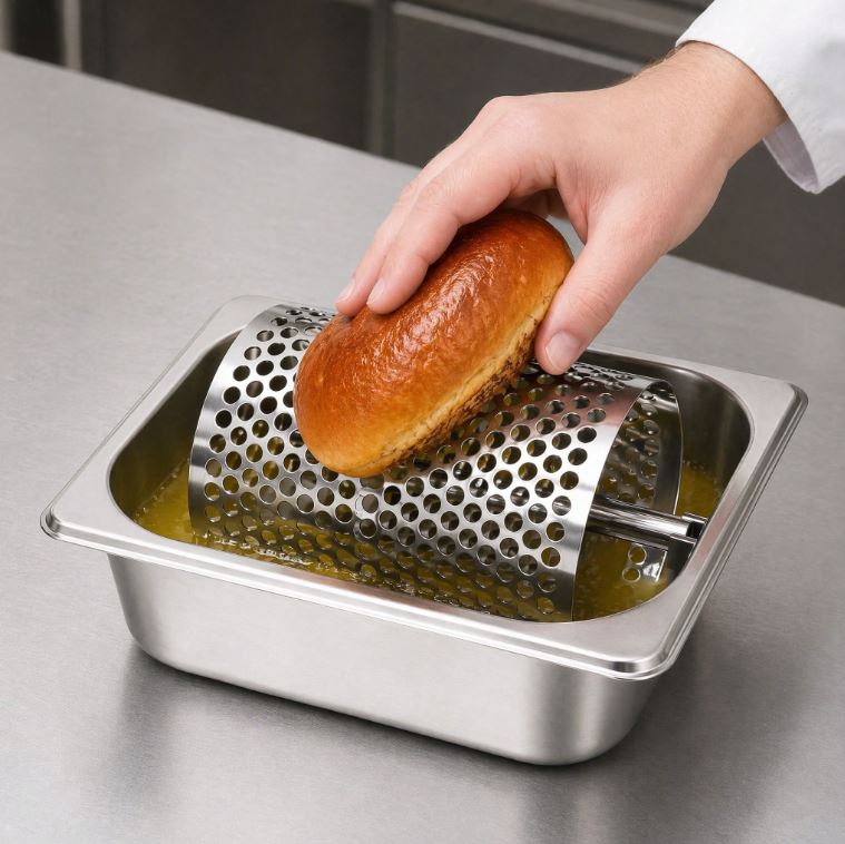 Stainless Steel Bread Bun Butter Roller for Griddle