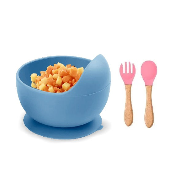 Babies Suction Bowl, Spoon & Fork Set Techmanistan
